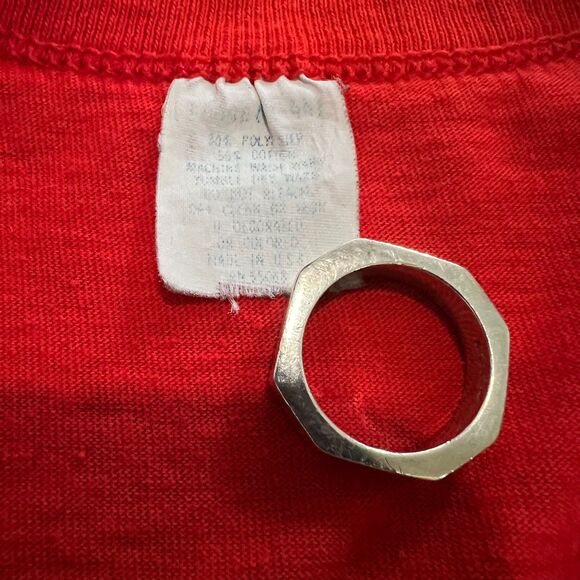 Vintage 80's Puerto Rico Red Short Sleeve Shirt Made in USA - Picture 5 of 6